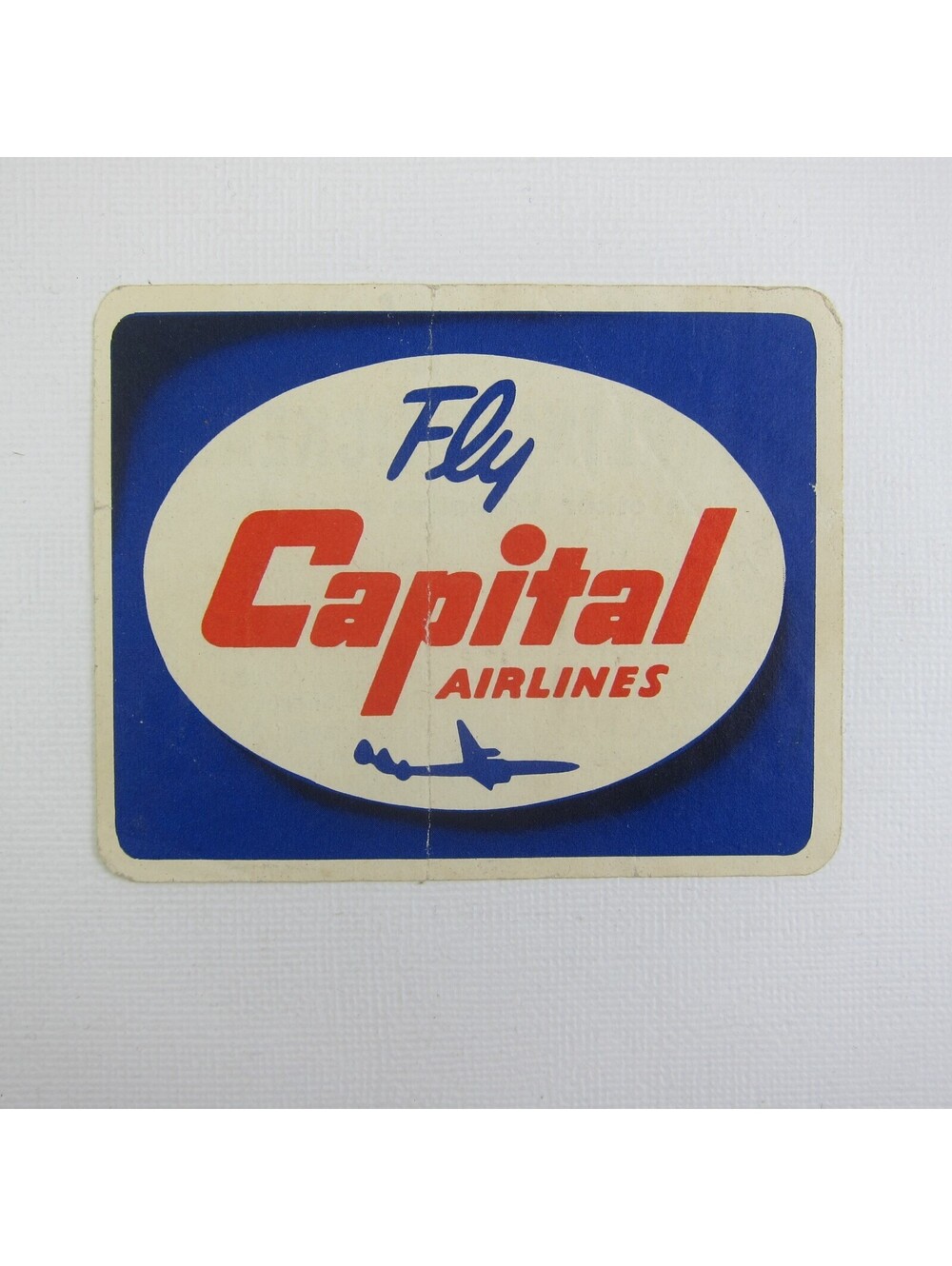 Capital Airlines Label Wheaties Premium Promo Sticker Vintage 1950s